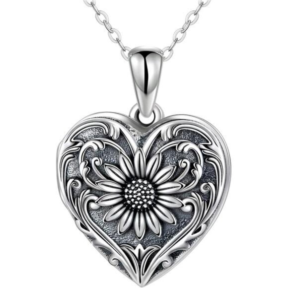 Personalized Silver Locket Necklace That Holds Pictures Photo Keep Someone Near - Picture 7 of 7